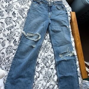 ZARA Blue Distressed Women's Jeans